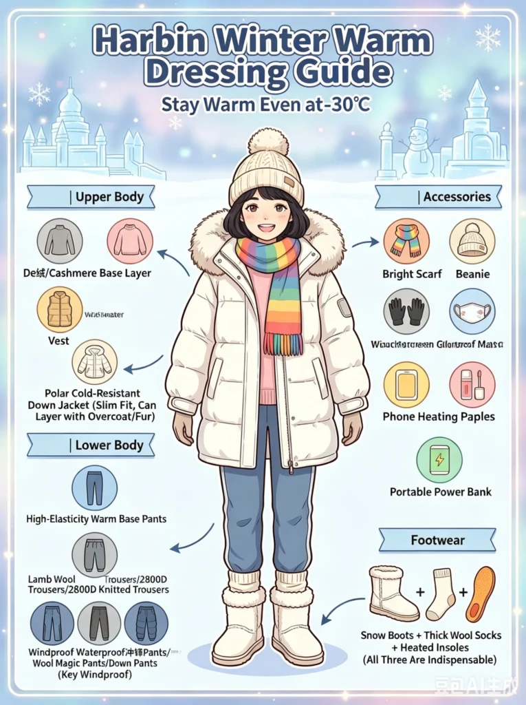Harbin Winter Gear Guide What to Wear at 30°C